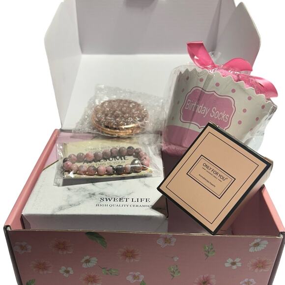 Floral Pink Happy Birthday Gift Set - Picture 2 of 5